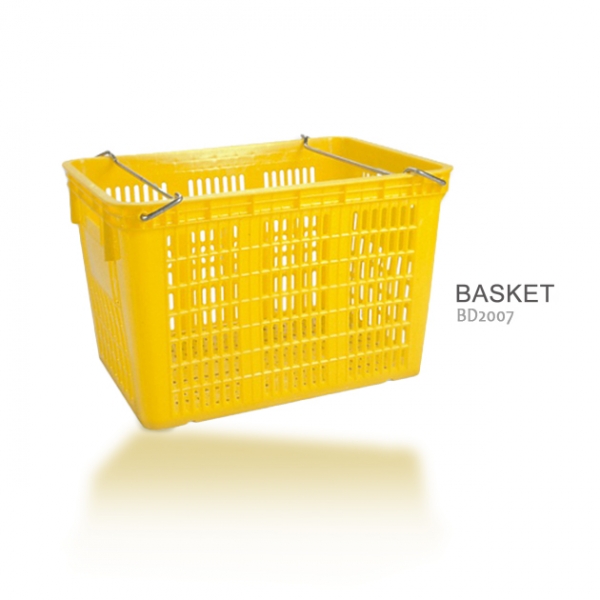 【塑膠箱籃】鐵柄香蕉箱